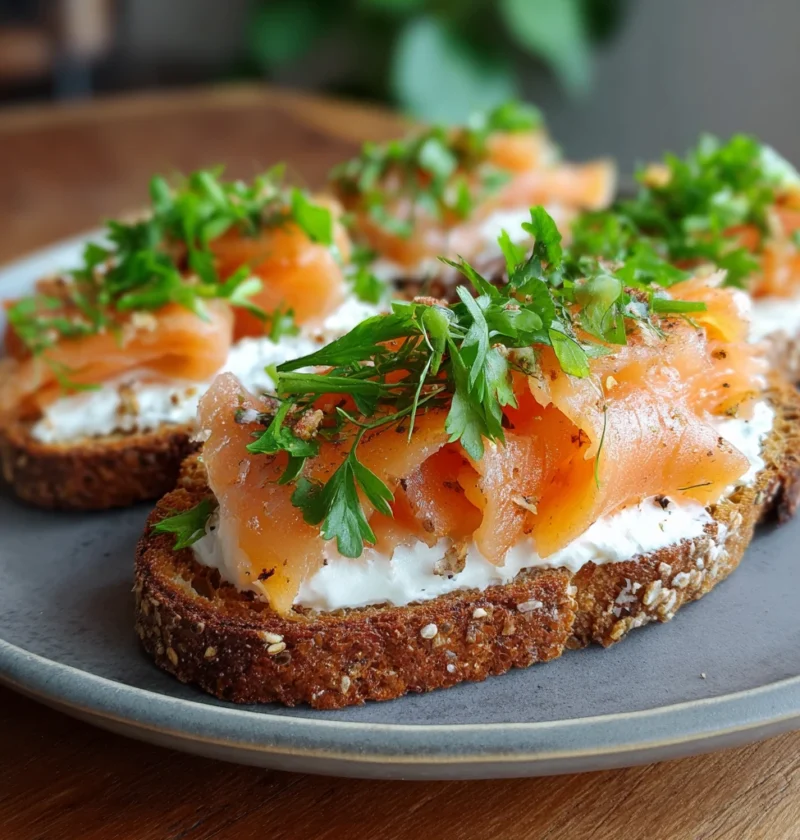 Smoked Salmon Cream Cheese Toast