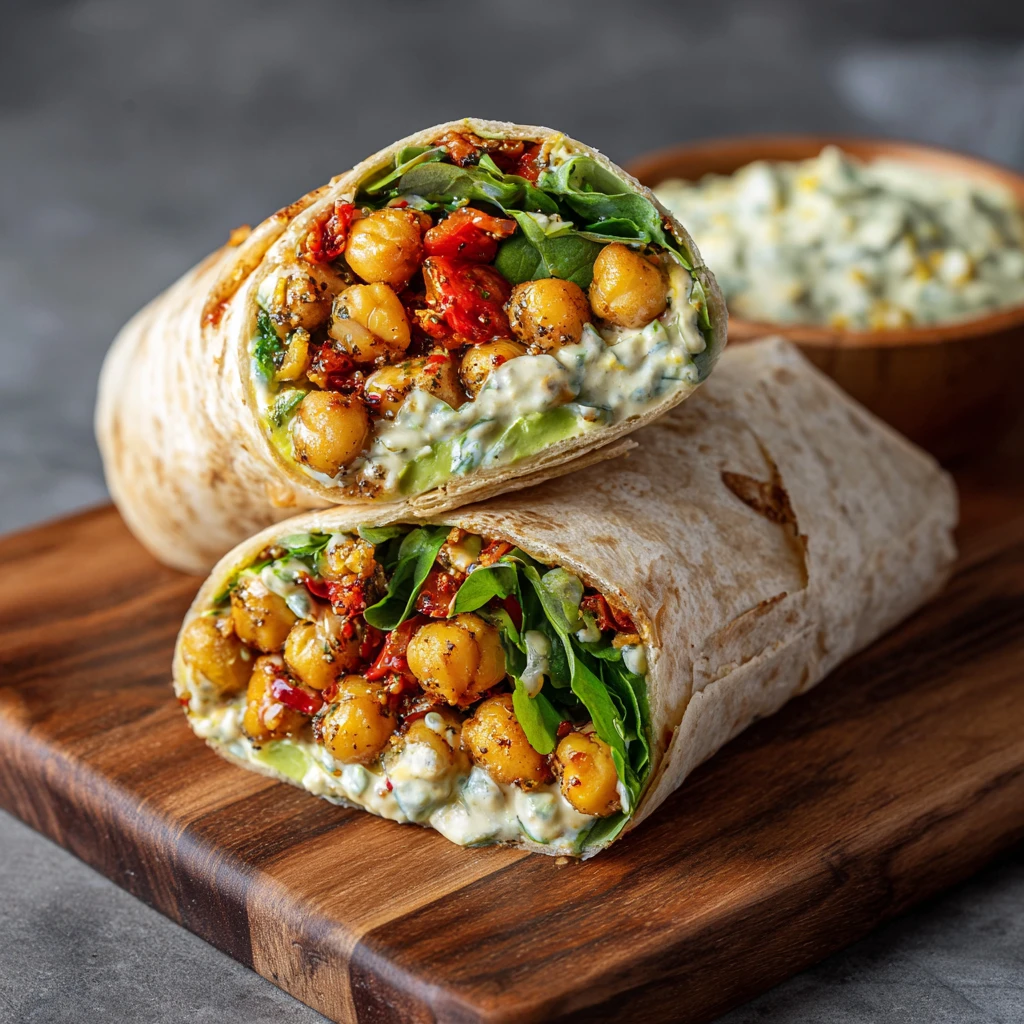 Spicy Chickpea Avocado Wrap
