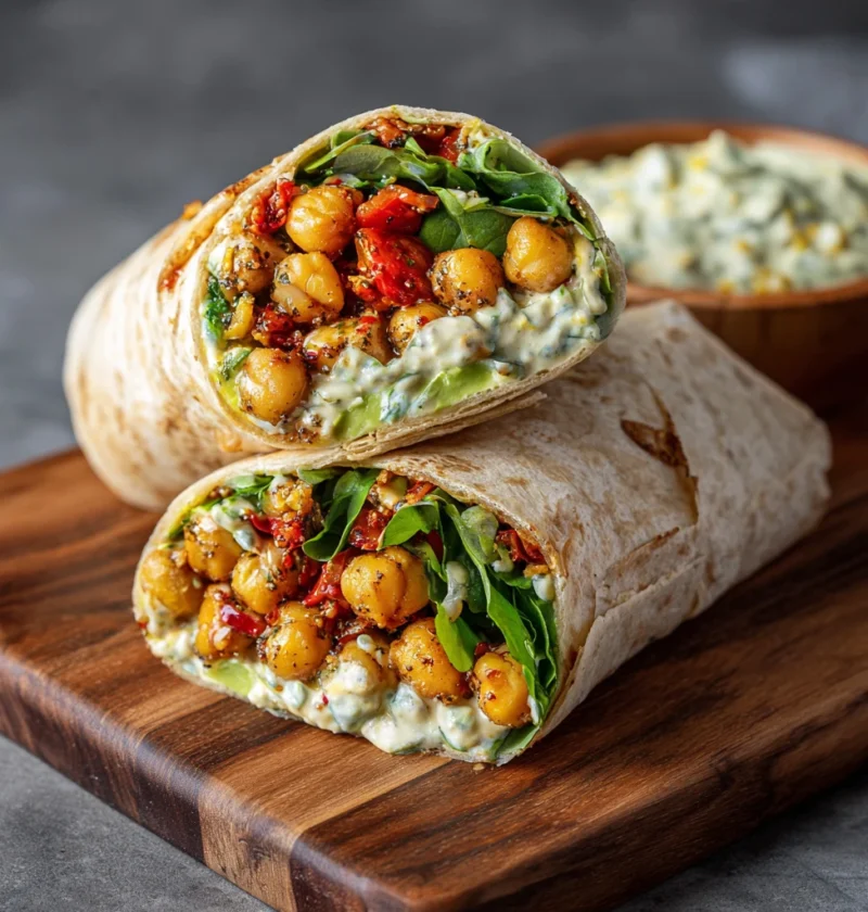 Spicy Chickpea Avocado Wrap
