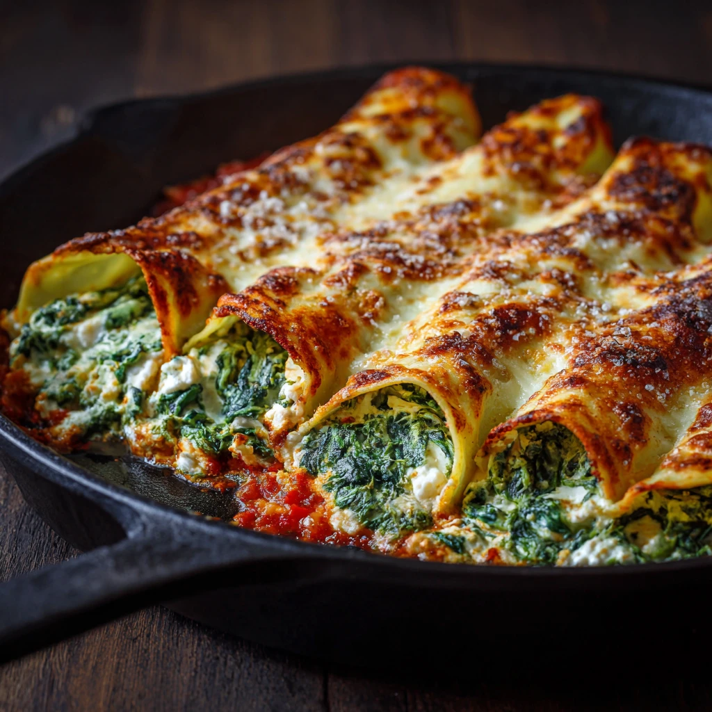 Spinach Ricotta Cannelloni