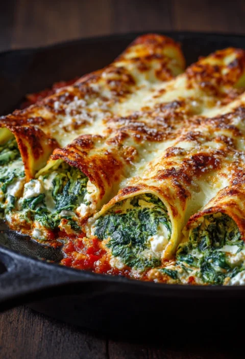 Spinach Ricotta Cannelloni