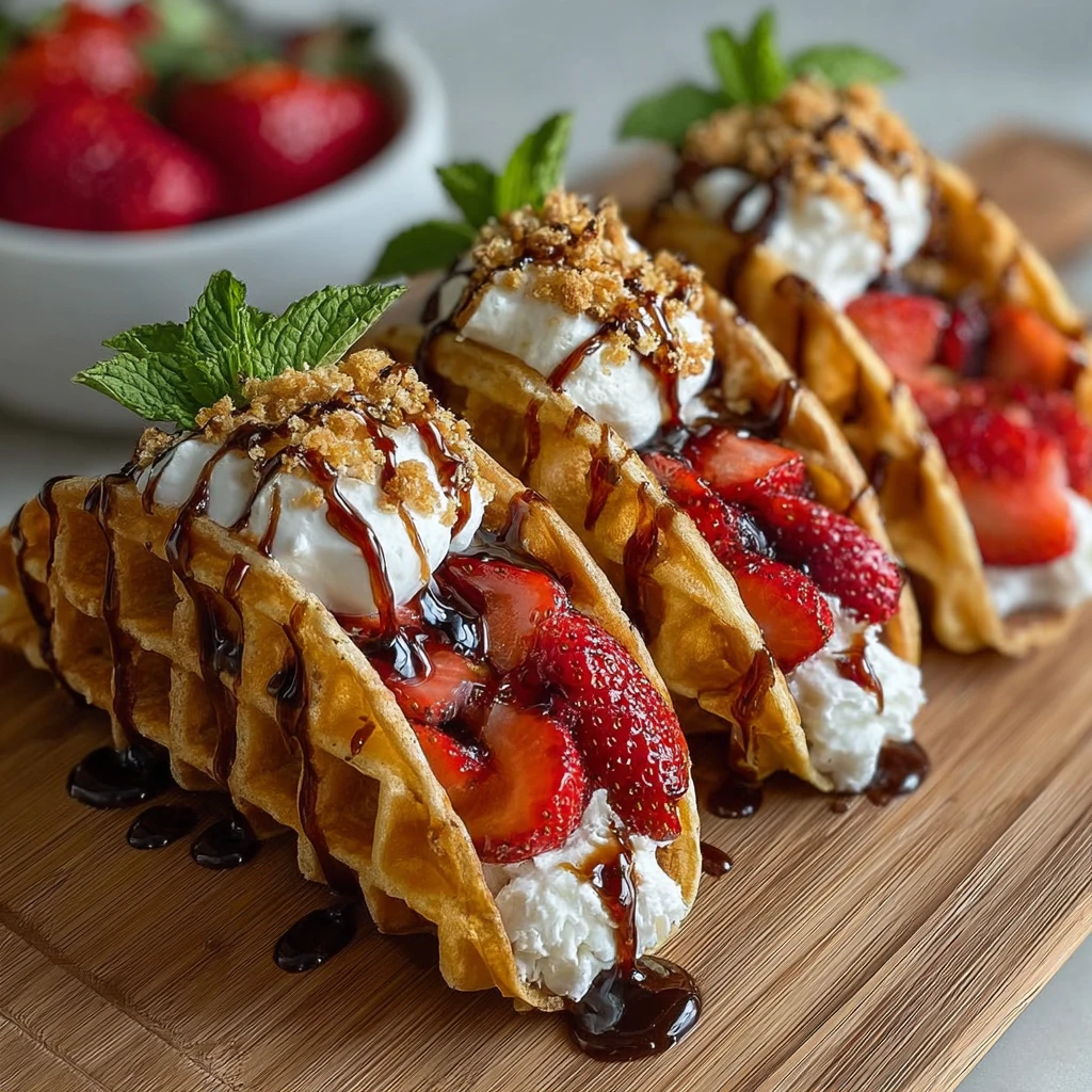 Strawberry Waffle Tacos