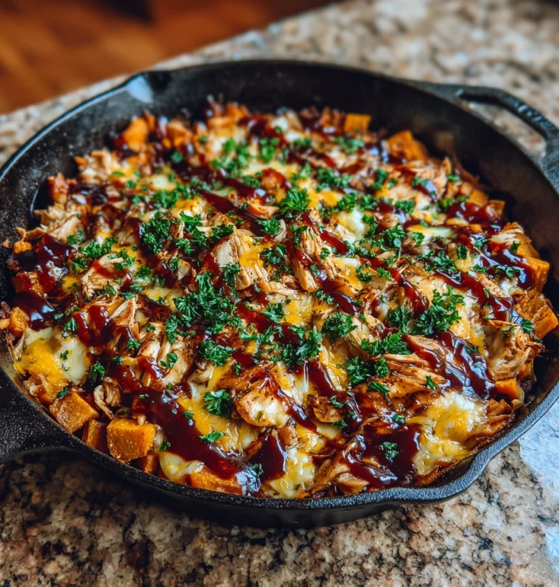 Sweet Potato Skillet Bbq Chicken Cheese