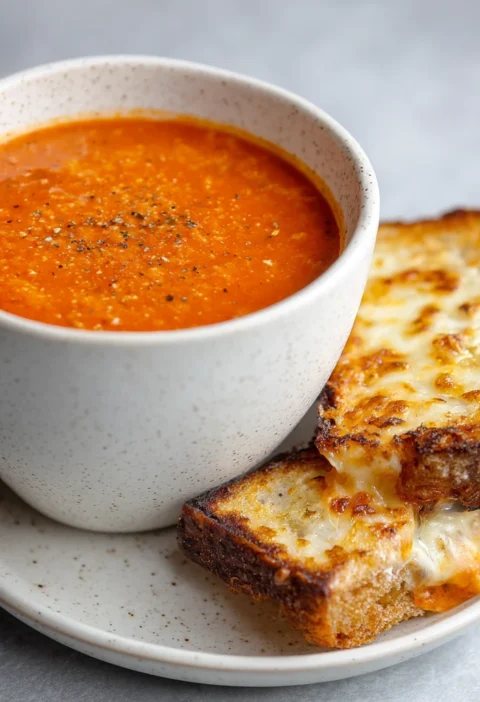 Tomato Soup Cheesy Toast