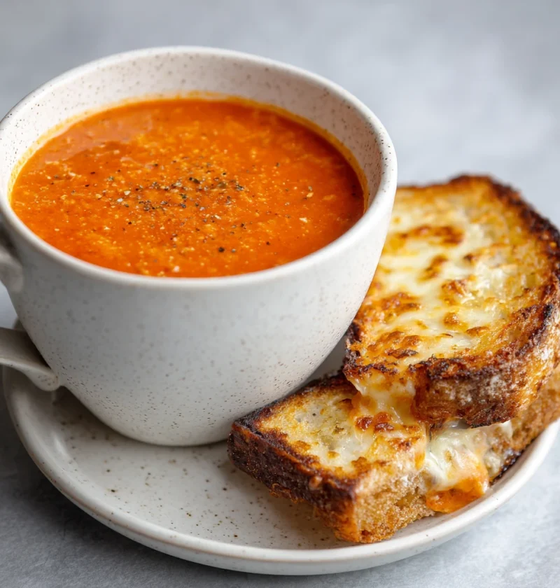 Tomato Soup Cheesy Toast