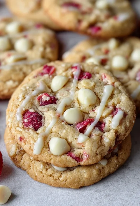 White Chocolate Raspberry Cookies