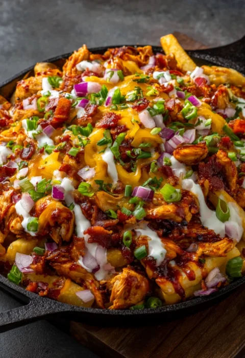 Bbq Chicken & Bacon Loaded Fries
