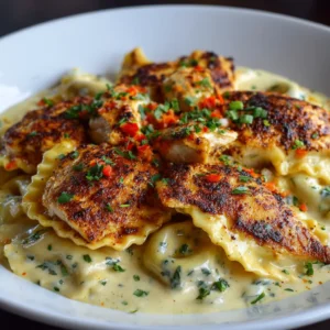 Blackened Chicken Ravioli