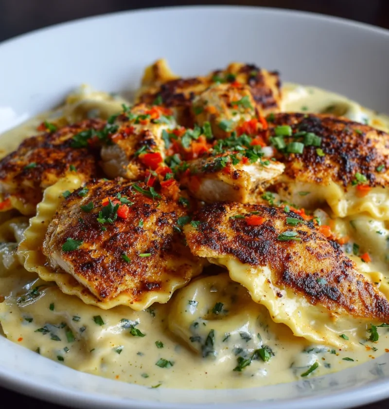 Blackened Chicken Ravioli