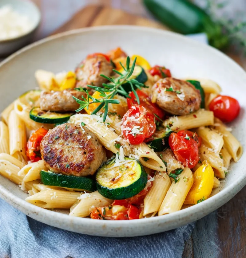 Chicken Sausages with Zucchini