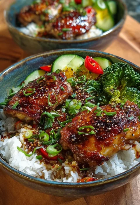 Chicken Thigh Rice Bowls