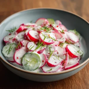 Creamy Cucumber Radish Salad
