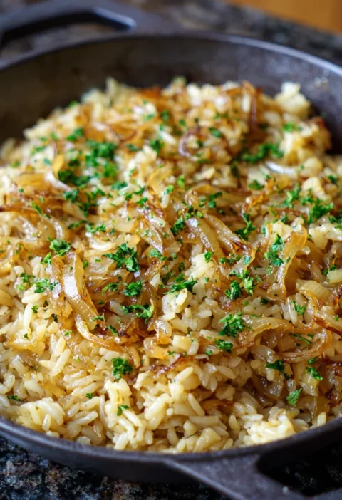 Creamy French Onion Butter Rice