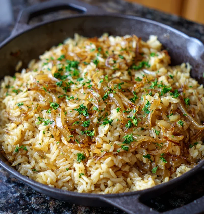 Creamy French Onion Butter Rice