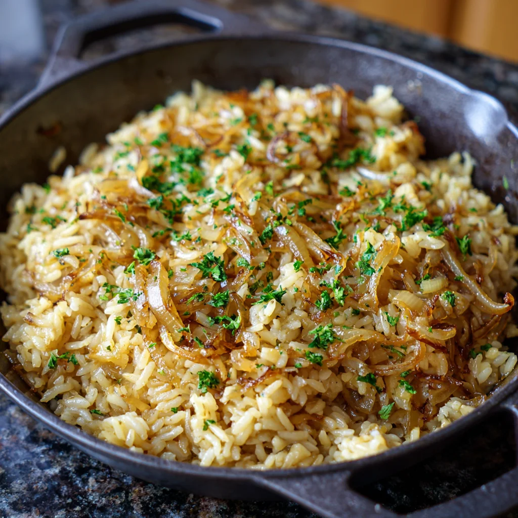 Creamy French Onion Butter Rice