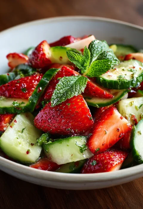 Cucumber Strawberry Salad
