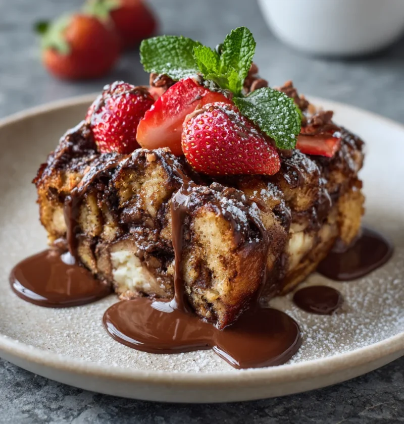 Dark Chocolate Bread Pudding