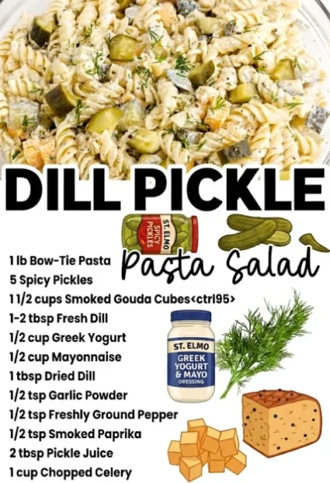 Dill Pickle Pasta Salad