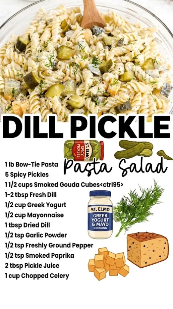 Dill Pickle Pasta Salad