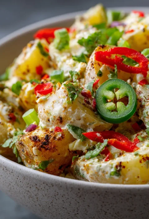 Easy Creamy Jamaican Jerk Potato Salad
