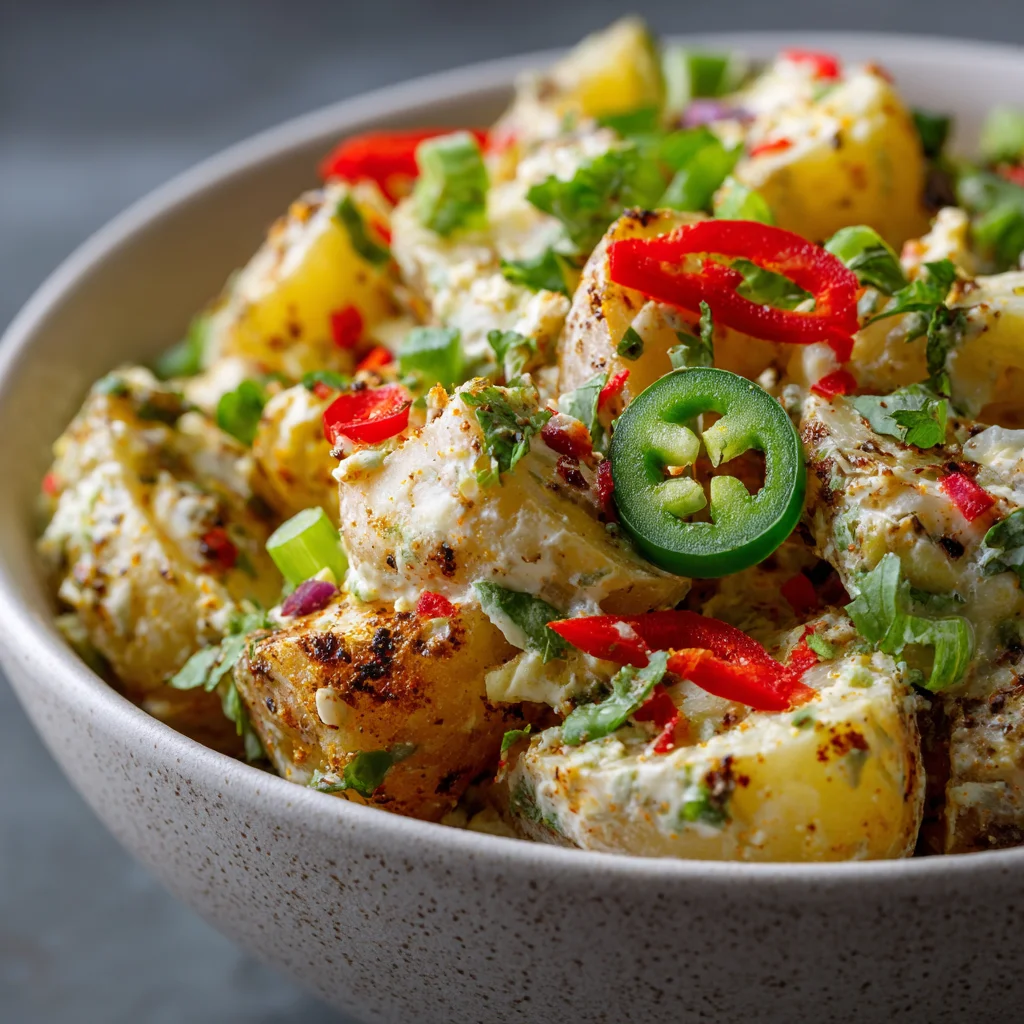 Easy Creamy Jamaican Jerk Potato Salad