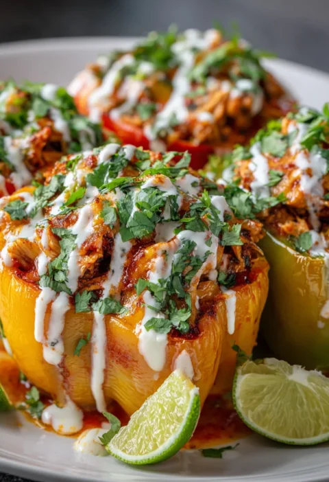 Fajita Chicken Stuffed Peppers