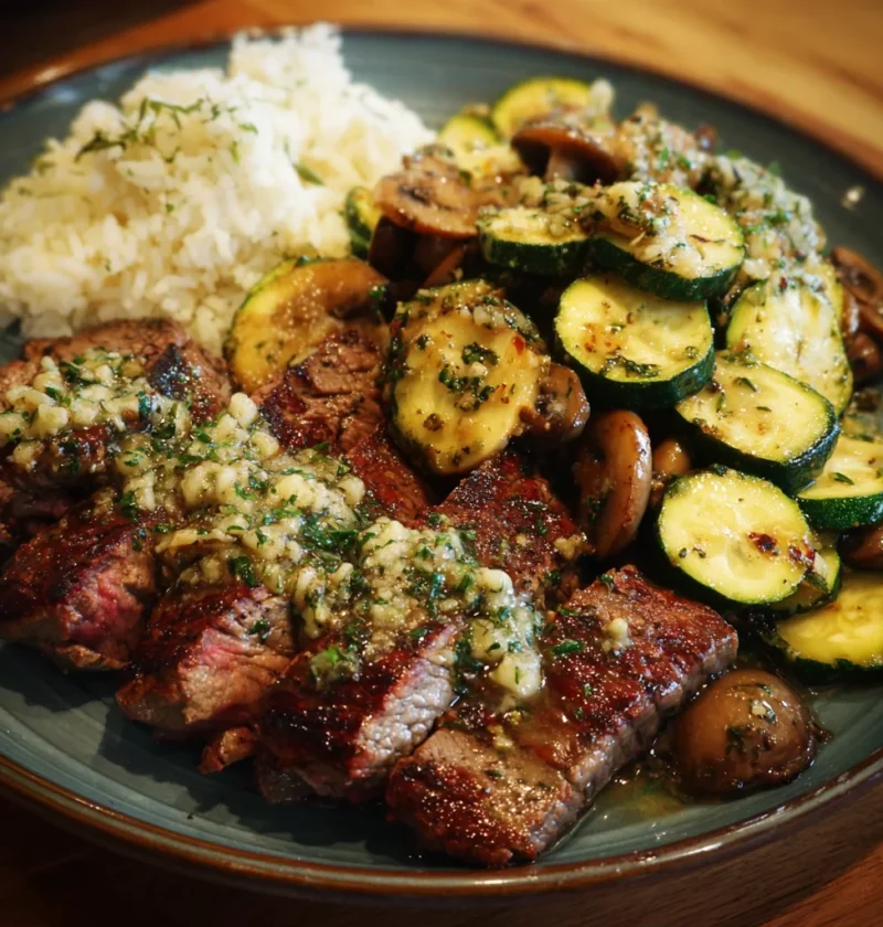 Garlic Butter Steak & Zucchini Delight