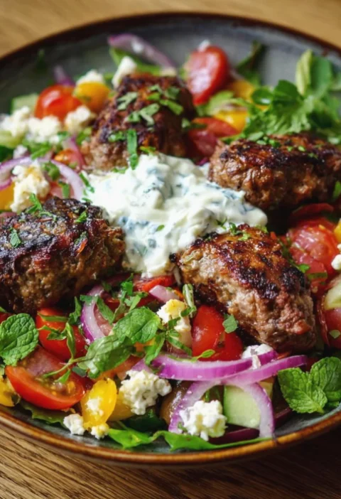 Greek Lamb Kofta Salad