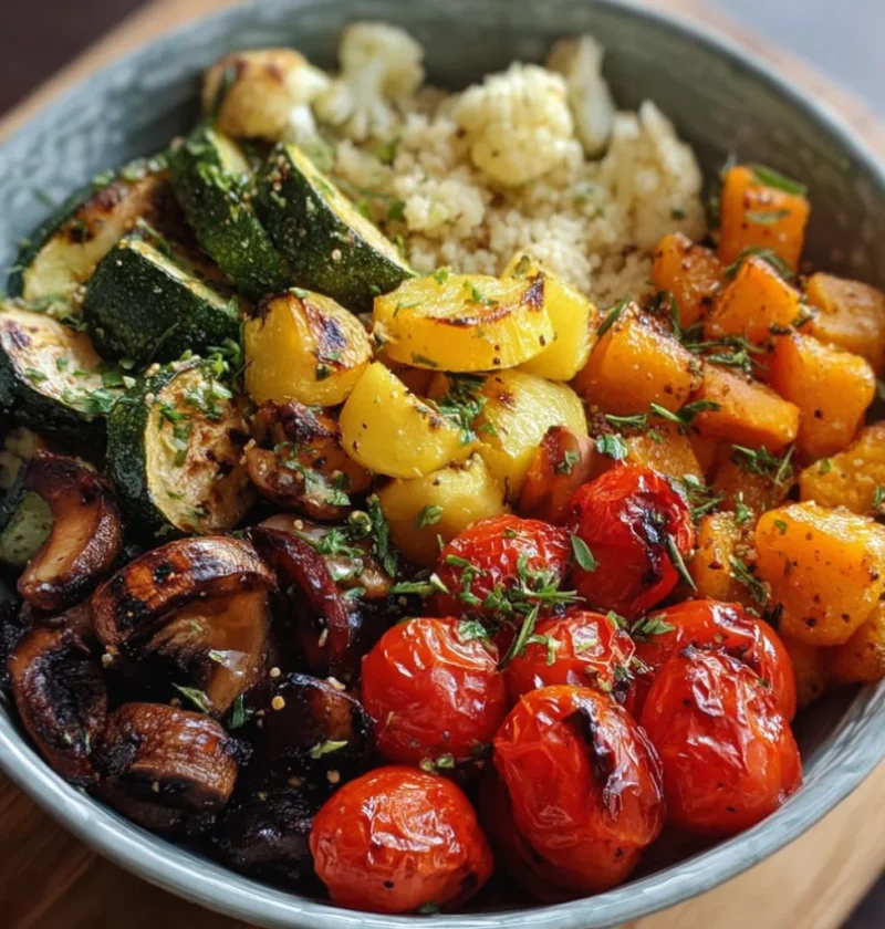 Healthy Vegetarian Roasted Veggie Bowl