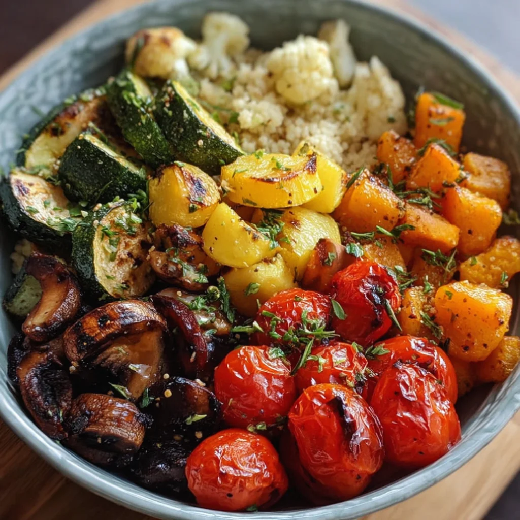Healthy Vegetarian Roasted Veggie Bowl