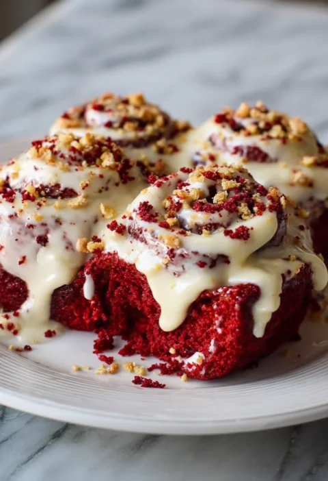 Heavenly Red Velvet Cinnamon Rolls Recipe