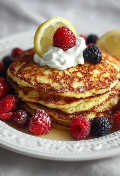 Lemon Ricotta Breakfast Pancakes