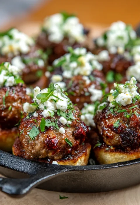 Mini Greek Meatball Bites Recipe