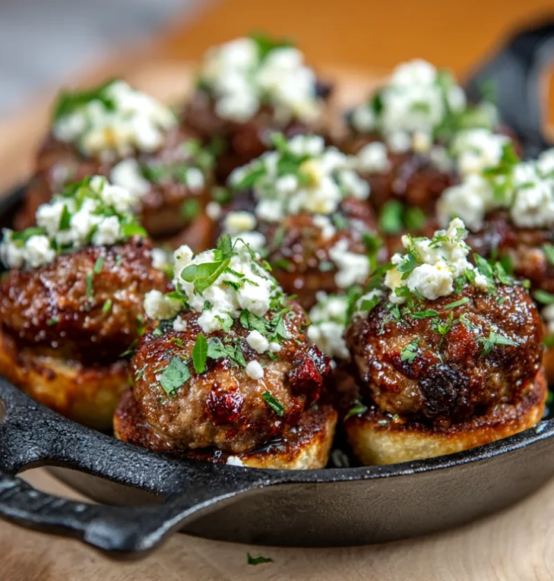 Mini Greek Meatball Bites Recipe