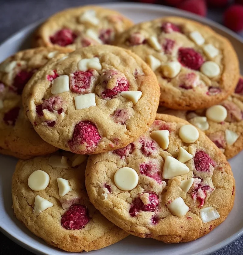 Raspberry White Chocolate Cookies