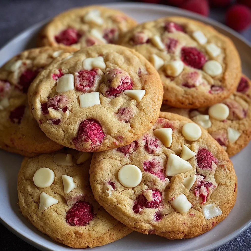 Raspberry White Chocolate Cookies