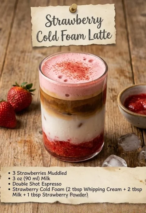 Strawberry Cold Latte