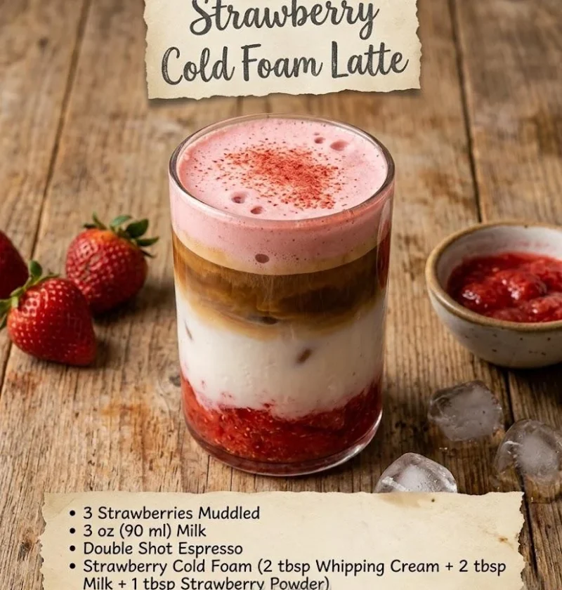 Strawberry Cold Latte