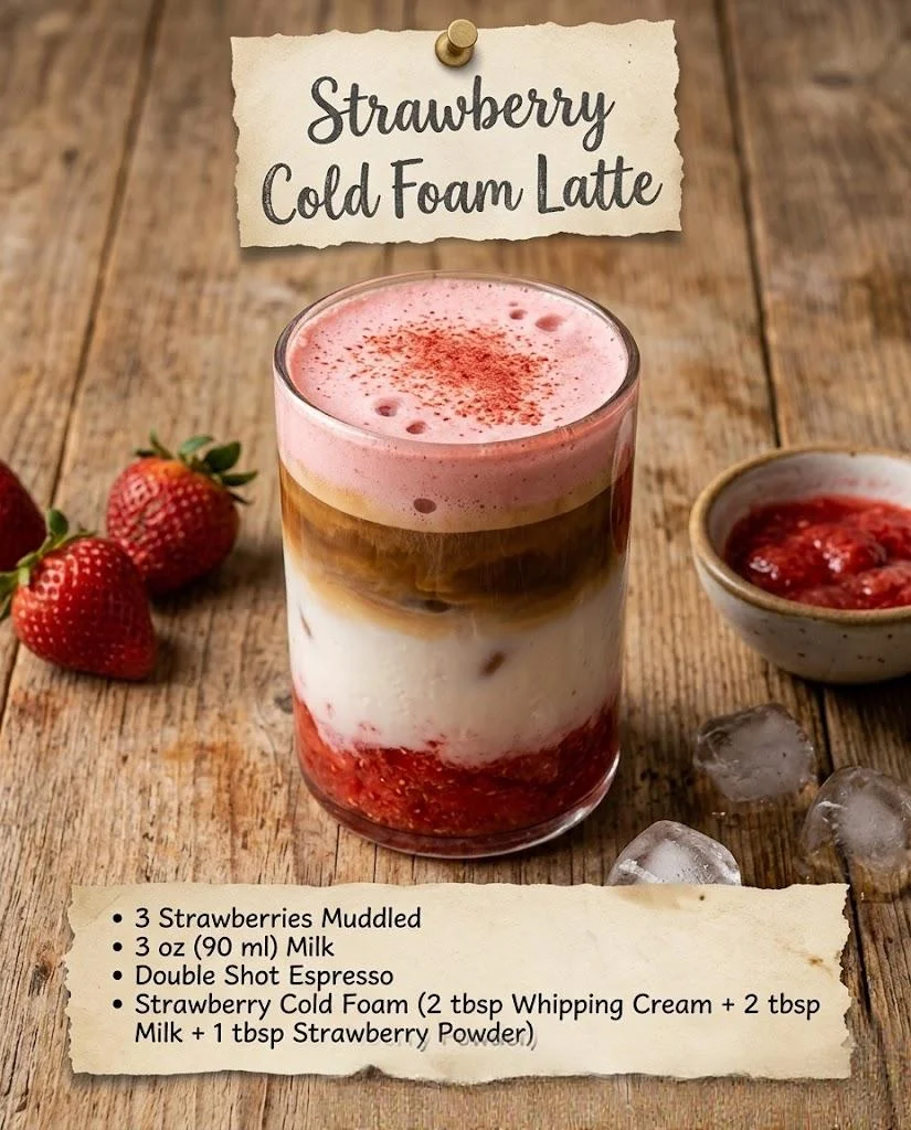 Strawberry Cold Latte