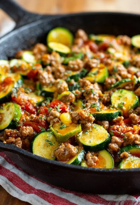 Turkey Zucchini Skillet