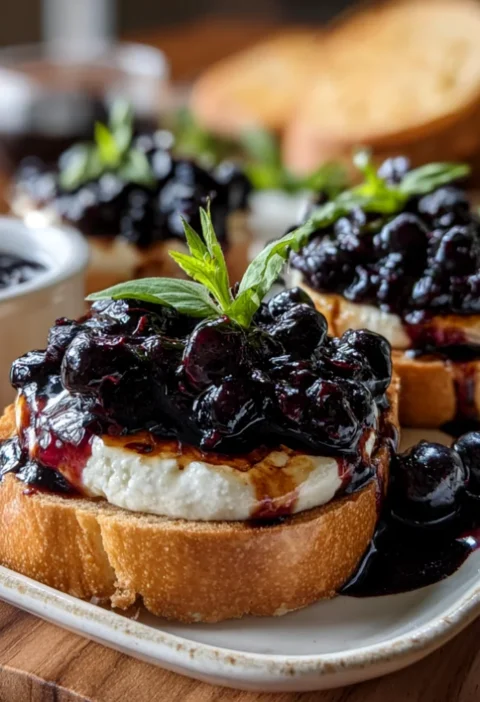 Balsamic Blueberry Goat Cheese