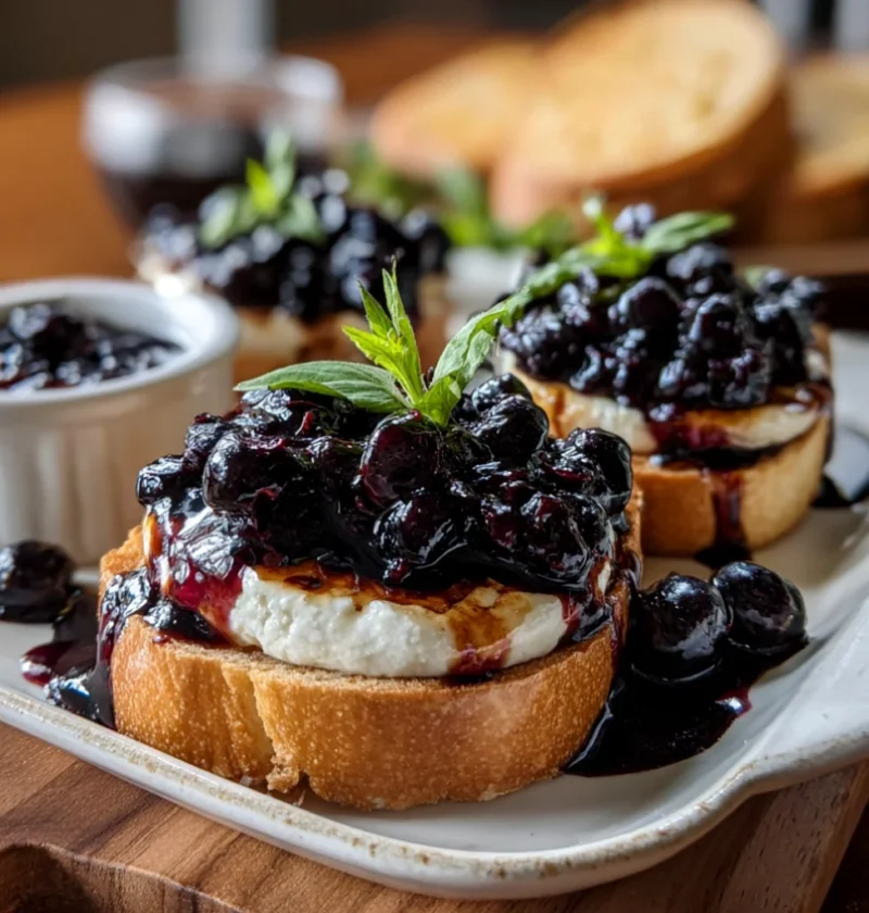 Balsamic Blueberry Goat Cheese