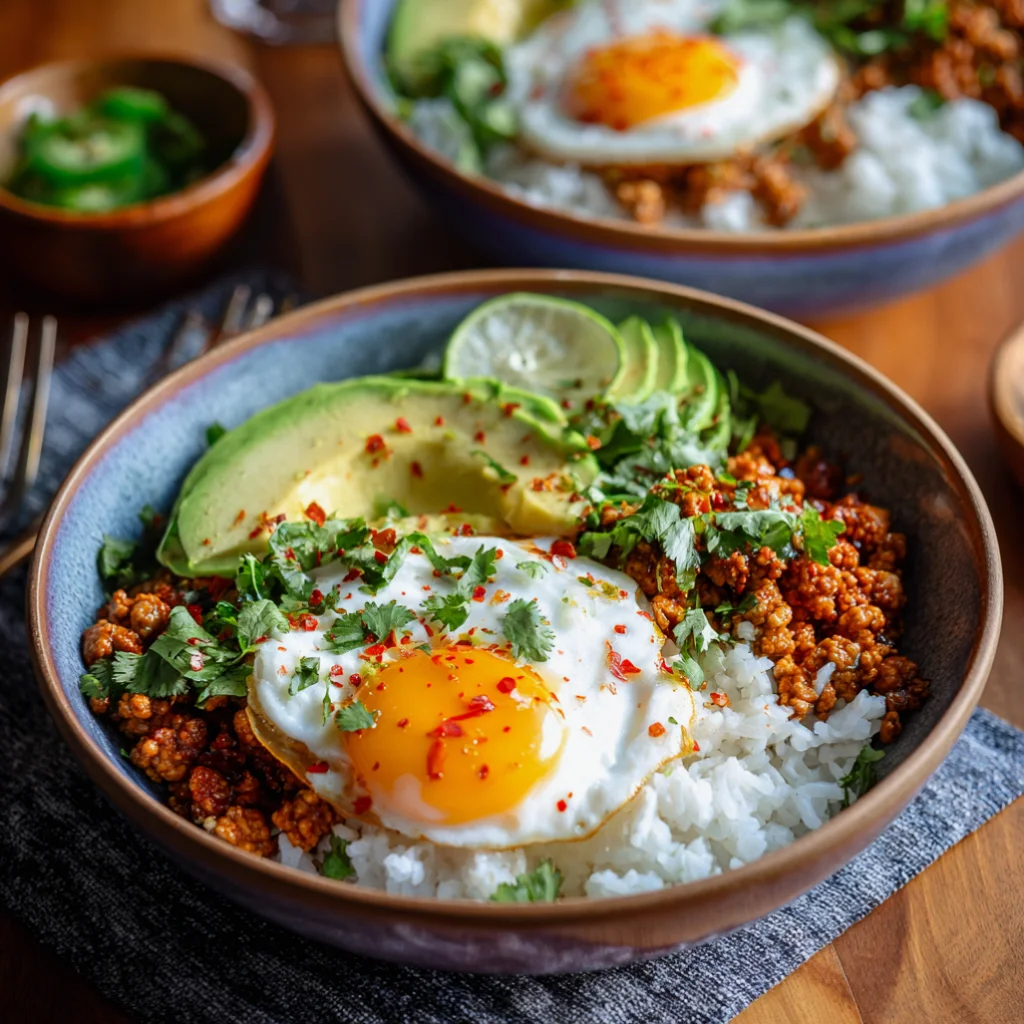 Bang Bang Ground Turkey Rice Bowls