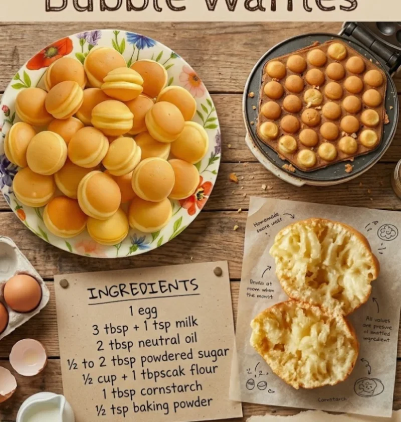 Bubble waffles recipe