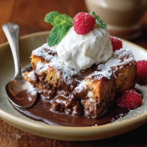 Chocolate Cream Bread Pudding