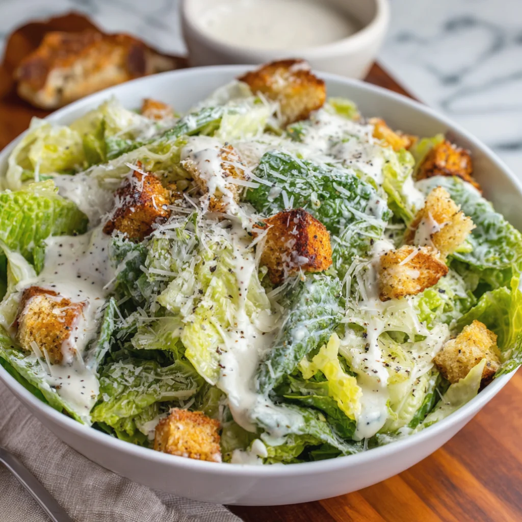 Easy Caesar Salad Recipe Homemade Dressing