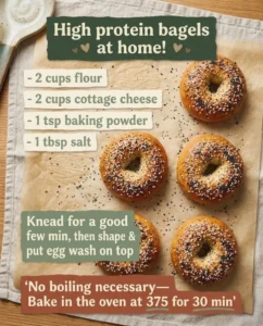 Easy Cottage Cheese Protein Bagel