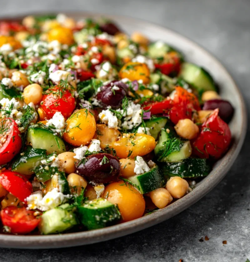 Easy Mediterranean Chickpea Salad For Meal Prep