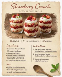 Easy No-Bake Crunch Dessert Cups