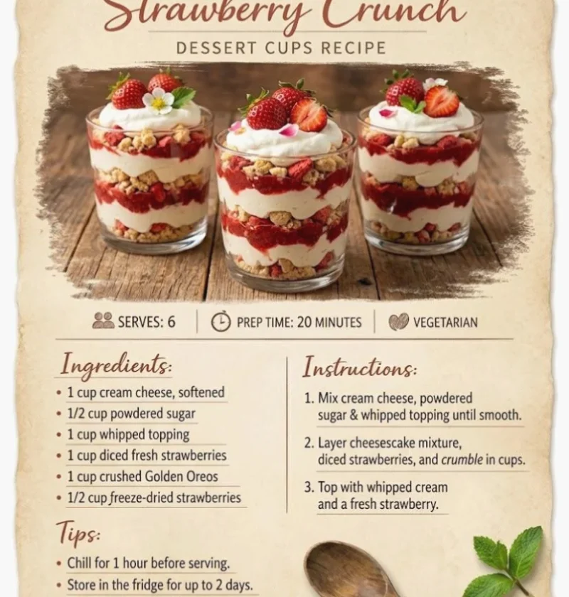 Easy No-Bake Crunch Dessert Cups